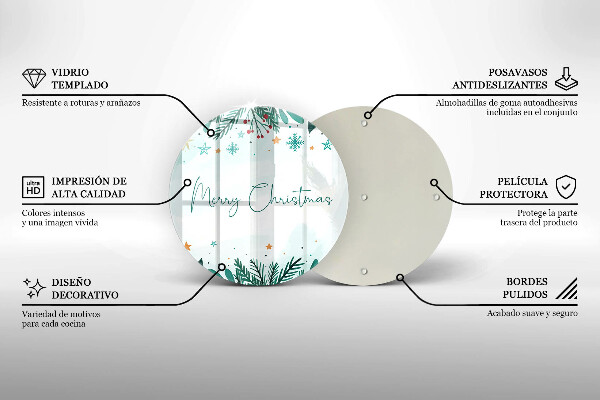 Tábua para cozinha Inscrição de Feliz Natal