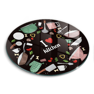 Tábua cozinha Eu amo ilustração de cozinha