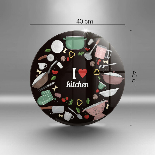 Tábua cozinha Eu amo ilustração de cozinha
