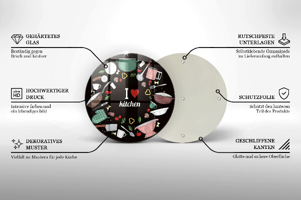 Tábua cozinha Eu amo ilustração de cozinha