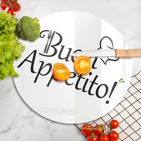 Tábua para cozinha A inscrição Buon Appetito!