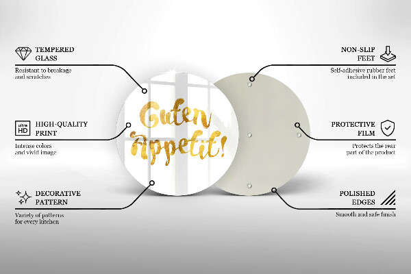 Tábua para corte A inscrição Guten Appetit!