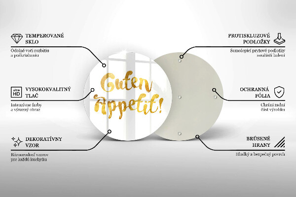 Tábua para corte A inscrição Guten Appetit!
