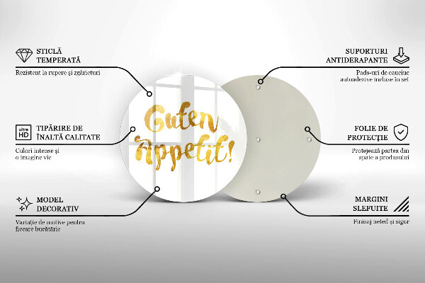 Tábua para corte A inscrição Guten Appetit!
