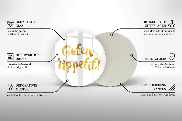 Tábua para corte A inscrição Guten Appetit!