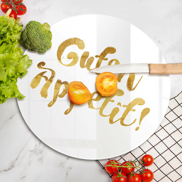 Tábua para corte A inscrição Guten Appetit!