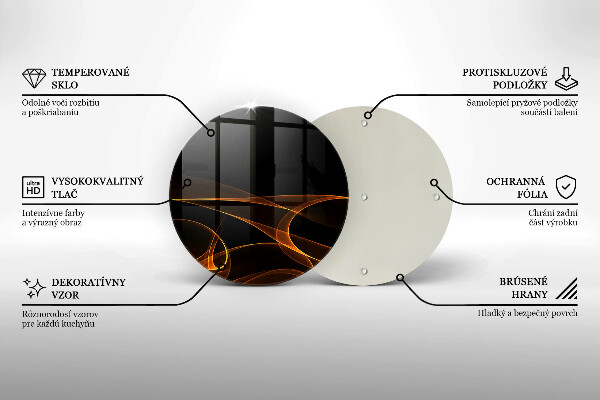 Tábua de vidro Linhas abstratas