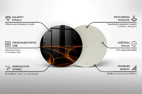 Tábua de vidro Linhas abstratas