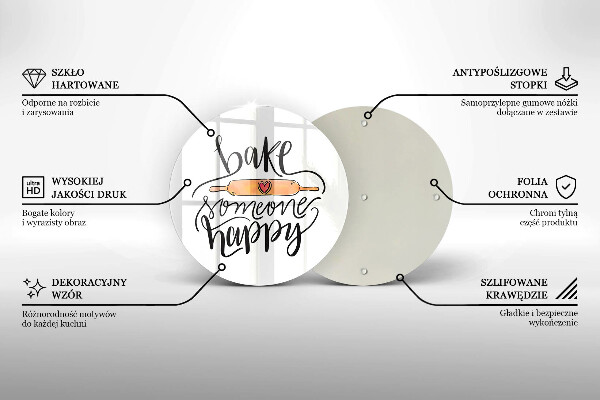 Tábua para cozinha Asse alguém feliz