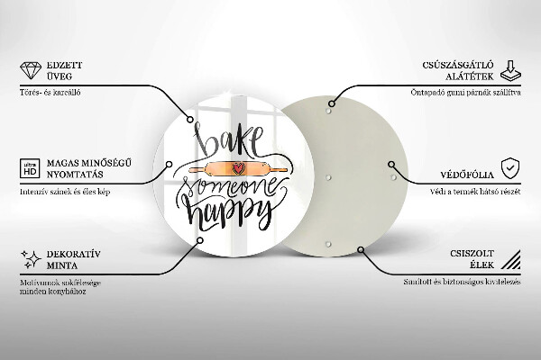 Tábua para cozinha Asse alguém feliz