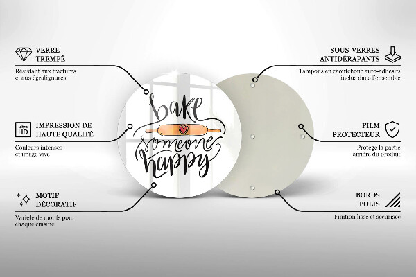 Tábua para cozinha Asse alguém feliz