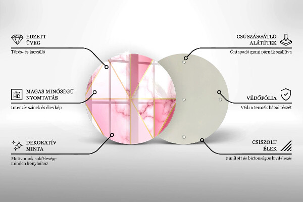 Tábua de vidro Mármore geométrico