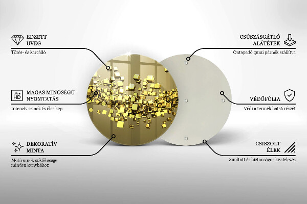 Tábua de cortar alimentos Geometria 3D abstrata