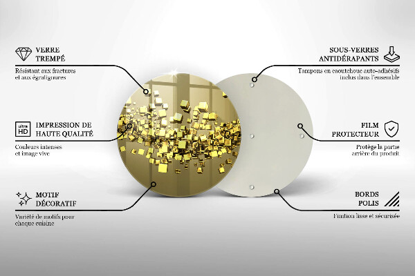 Tábua de cortar alimentos Geometria 3D abstrata