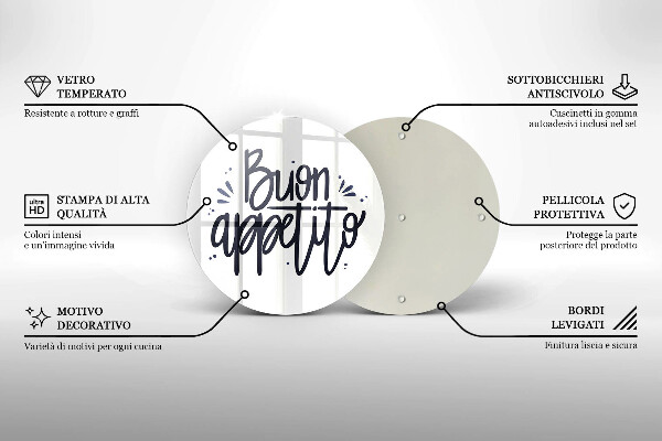 Tábua de cortar A inscrição Buon Appetito