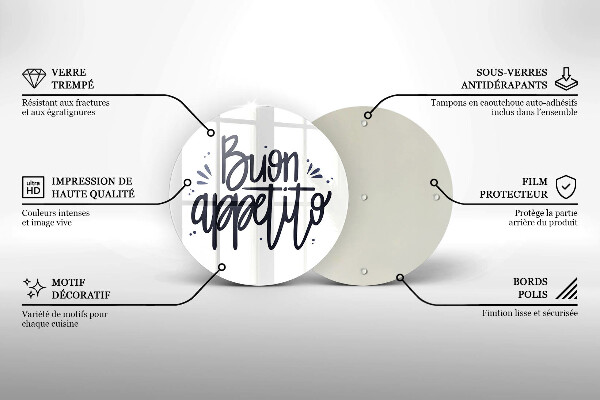 Tábua de cortar A inscrição Buon Appetito