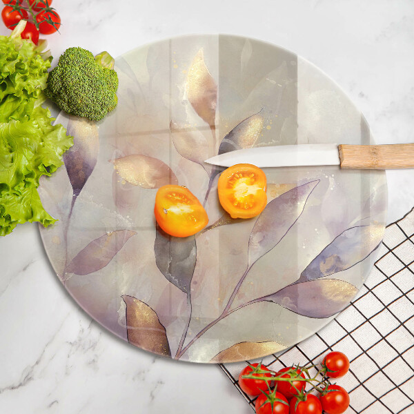 Tábua para corte Folhas boho pintadas