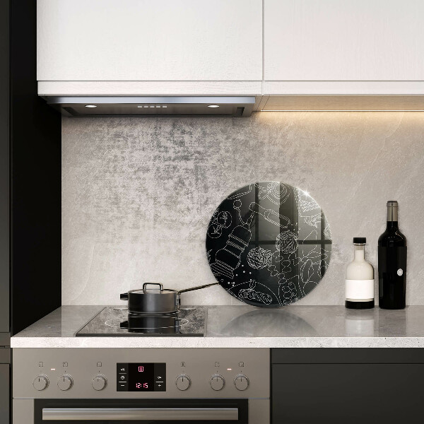 Tábua de corte de vidro Acessórios de cozinha