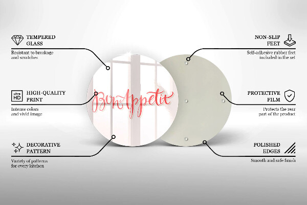 Tábua corte Placa de cozinha Bon Appetit