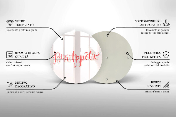 Tábua corte Placa de cozinha Bon Appetit