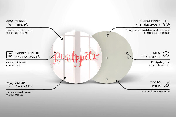 Tábua corte Placa de cozinha Bon Appetit