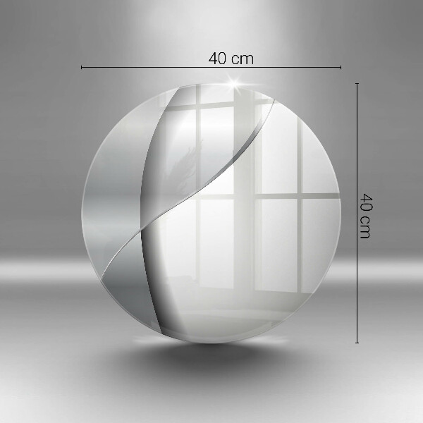 Tábua de corte de vidro Abstração de metal prateado
