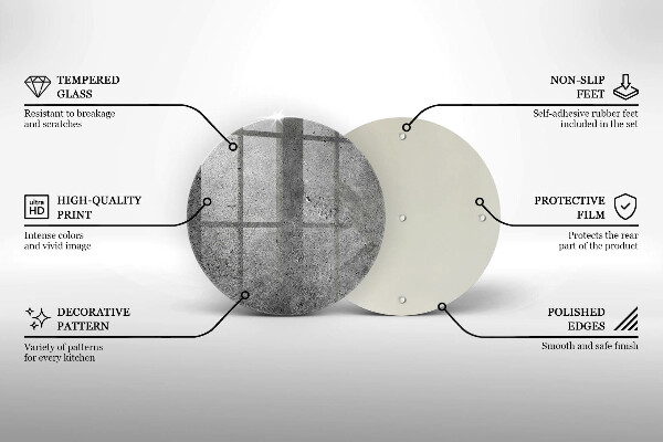 Tábua de vidro Textura de pedra de concreto
