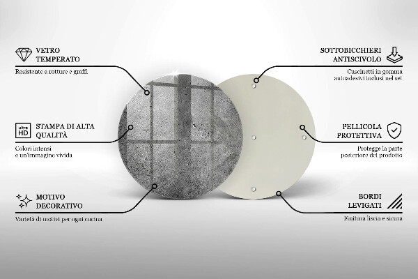 Tábua de vidro Textura de pedra de concreto