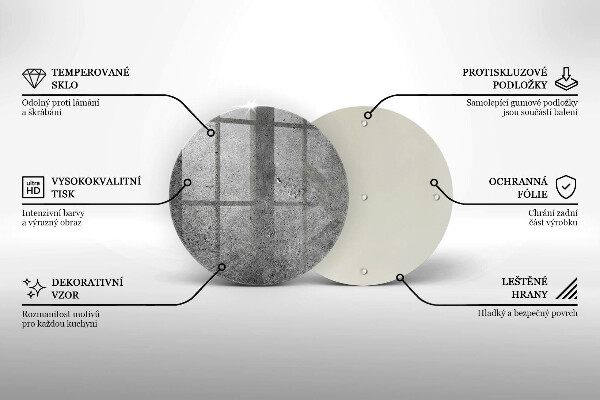 Tábua de vidro Textura de pedra de concreto