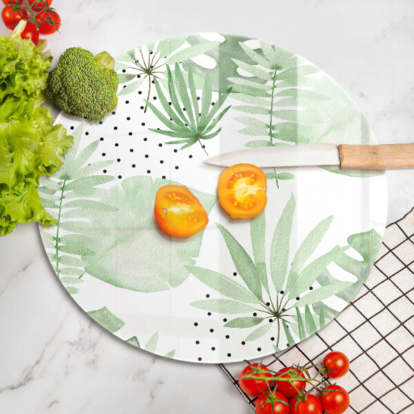 Tábua de cortar alimentos Folhas de aquarela