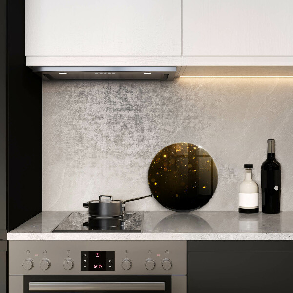 Tábua de corte de vidro Glitter dourado