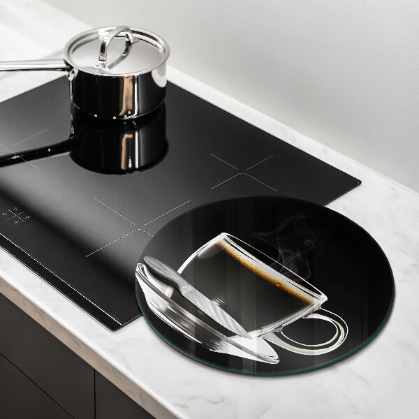 Tábua cozinha Um copo de café quente