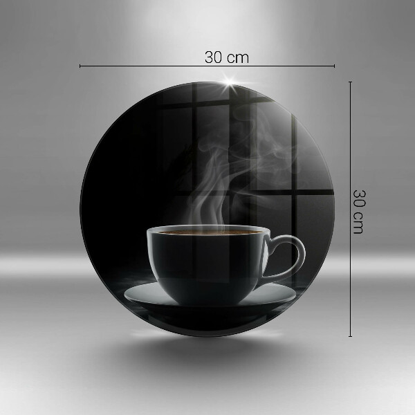 Tábua para cozinha Uma xícara de café quente