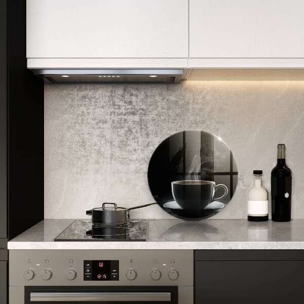 Tábua para cozinha Uma xícara de café quente