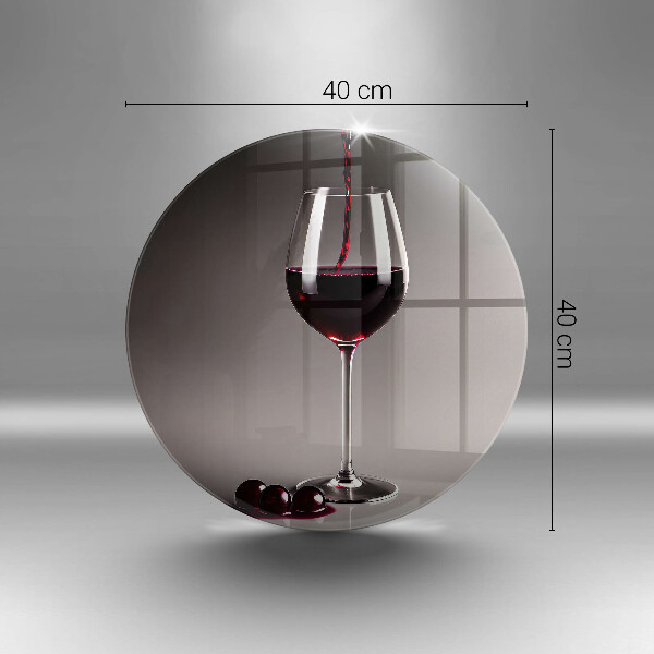 Tábua de cortar alimentos Um copo e uvas
