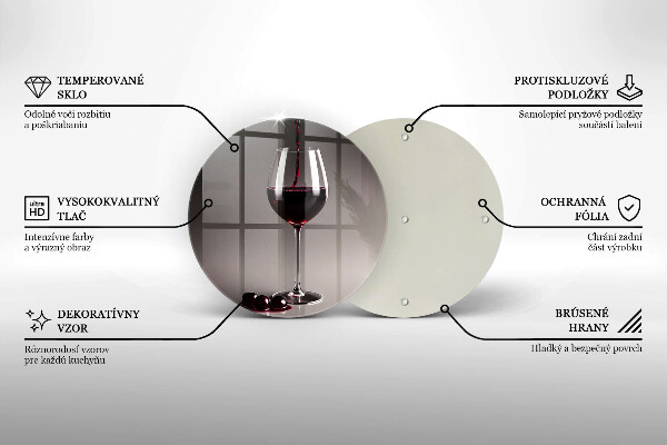 Tábua de cortar alimentos Um copo e uvas
