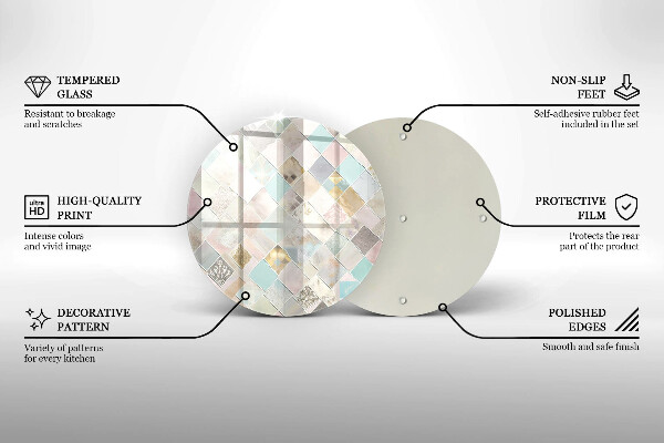 Tábua para cozinha Composição pastel