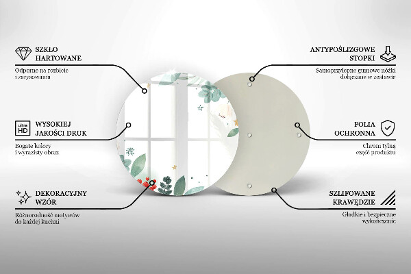 Tábua cozinha Folhas de aquarela