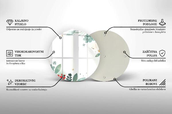Tábua cozinha Folhas de aquarela