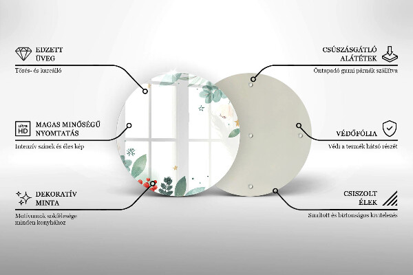 Tábua cozinha Folhas de aquarela