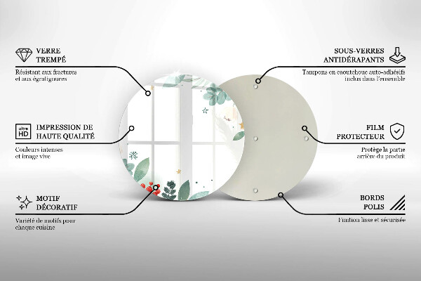 Tábua cozinha Folhas de aquarela