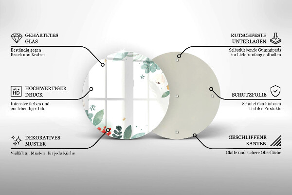 Tábua cozinha Folhas de aquarela