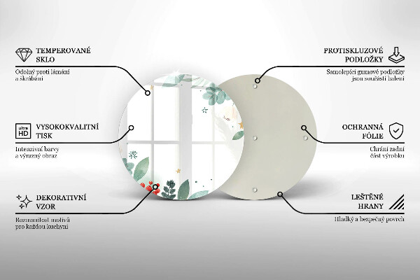 Tábua cozinha Folhas de aquarela