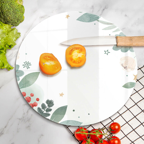 Tábua cozinha Folhas de aquarela