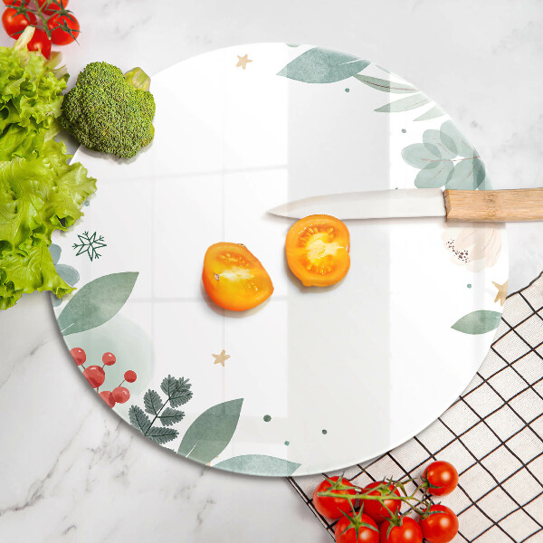 Tábua cozinha Folhas de aquarela