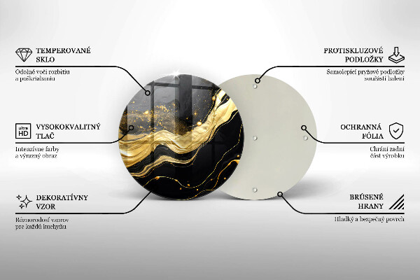 Tábua de vidro Abstração elegante