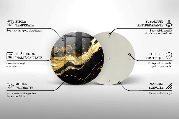 Tábua de vidro Abstração elegante