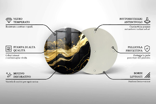 Tábua de vidro Abstração elegante