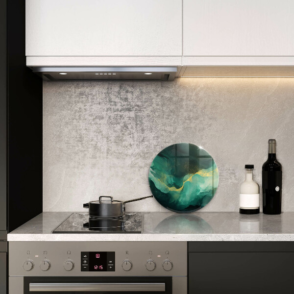 Tábua de corte de vidro Verde garrafa