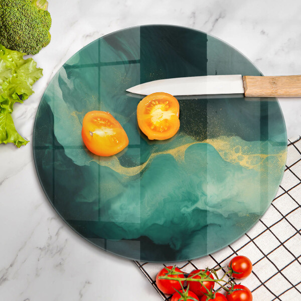 Tábua de corte de vidro Verde garrafa